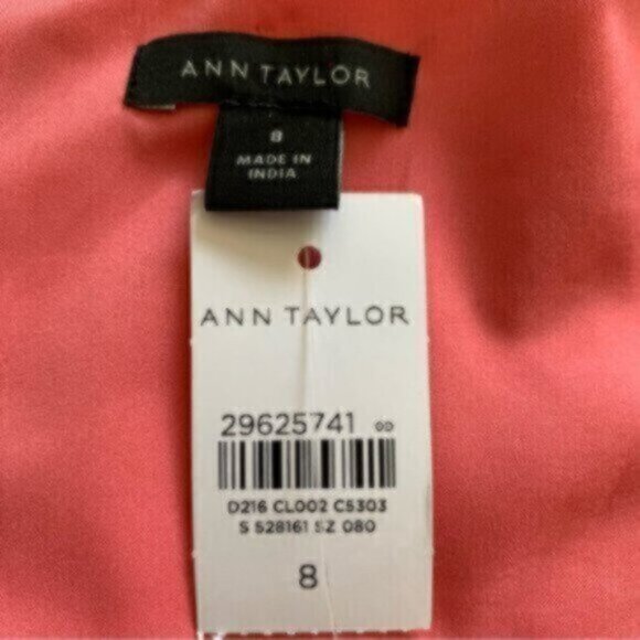 NWT Ann Taylor Coral Asymmetrical Flowy Flare Dress - Picture 11 of 13